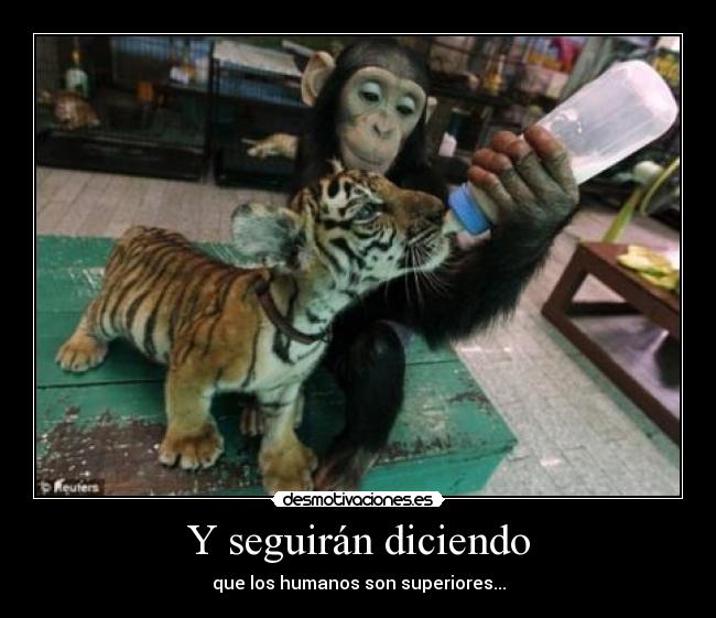 Y seguirán diciendo - que los humanos son superiores...