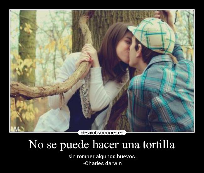 No se puede hacer una tortilla - sin romper algunos huevos.
-Charles darwin