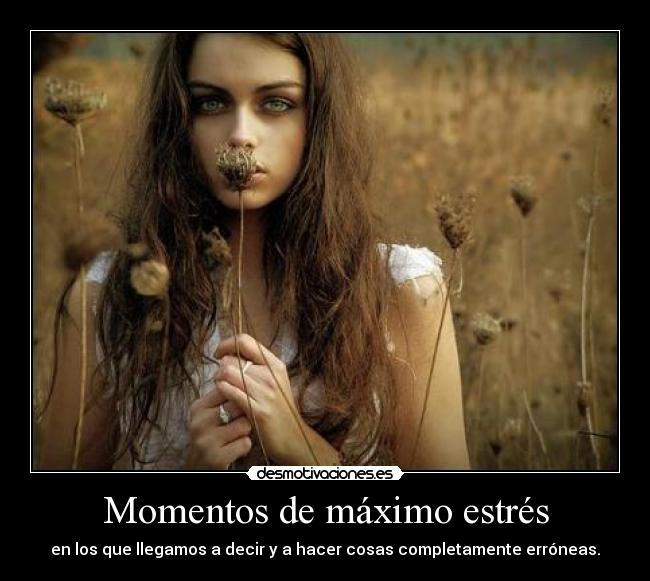 Momentos de máximo estrés - en los que llegamos a decir y a hacer cosas completamente erróneas.
