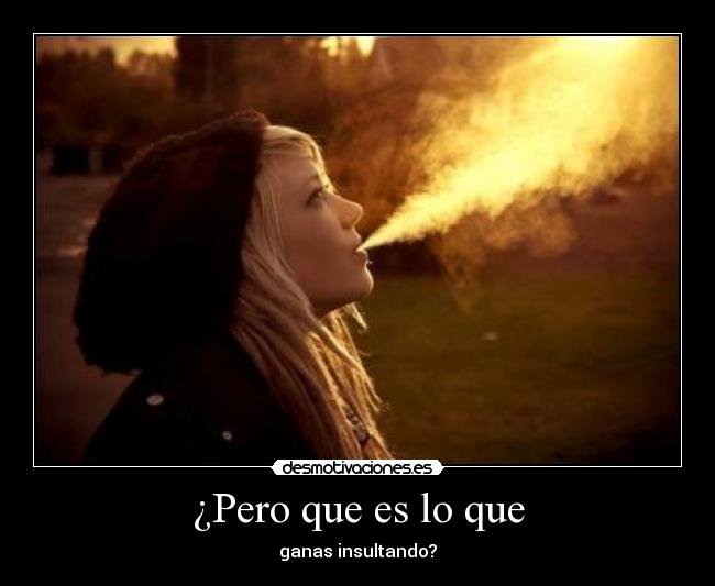 ¿Pero que es lo que - ganas insultando?