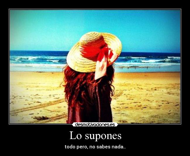 Lo supones -