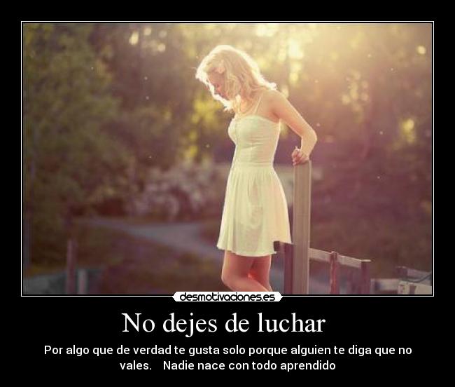 No dejes de luchar  - 