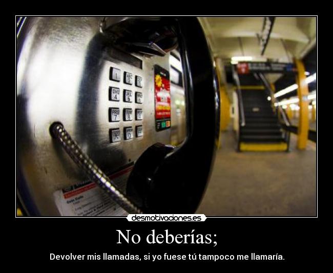 No deberías; - 