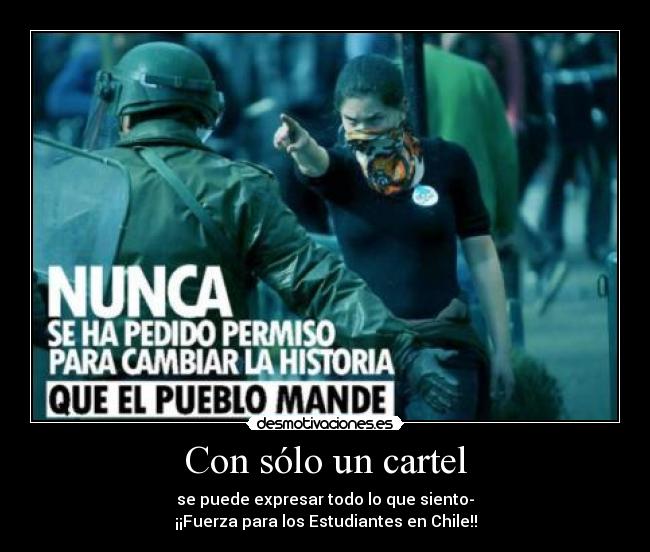 Con sólo un cartel - 
