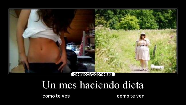 Un mes haciendo dieta - como te ves como te ven