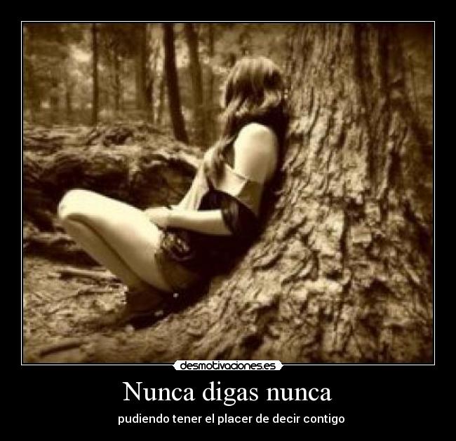Nunca digas nunca -   pudiendo tener el placer de decir contigo