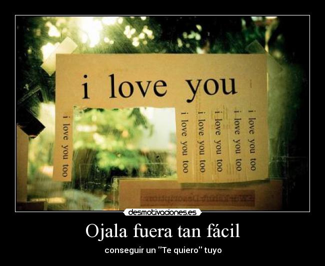 Ojala fuera tan fácil - 