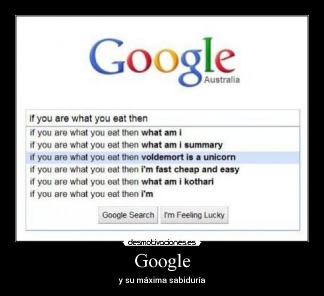 carteles google maxima sabiduria voldemort desmotivaciones