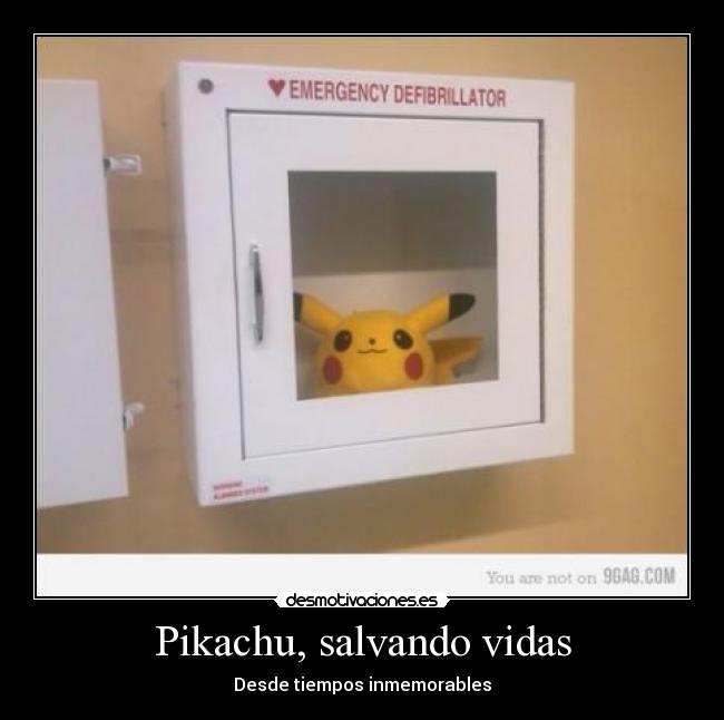 Pikachu, salvando vidas -
