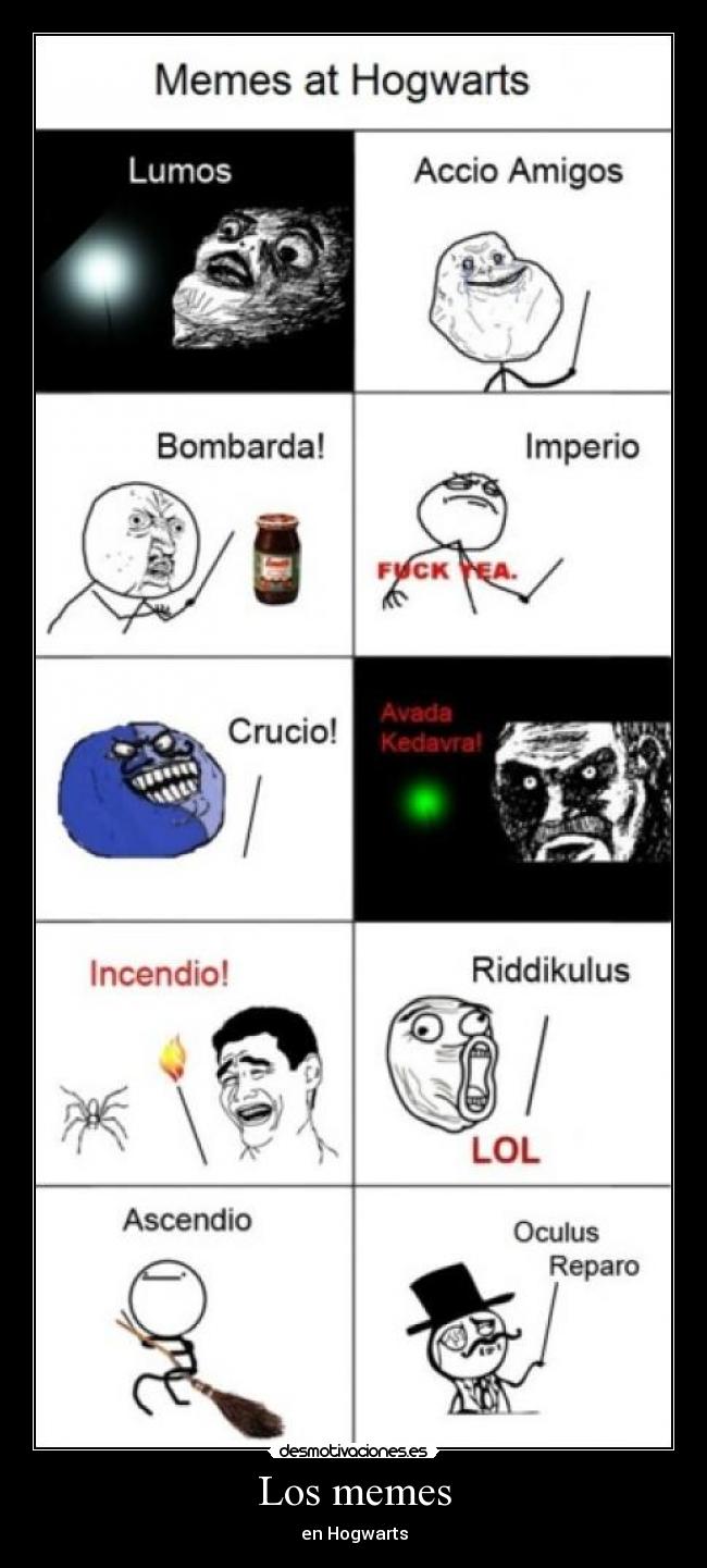 Los memes - en Hogwarts