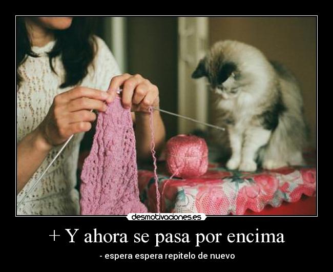 + Y ahora se pasa por encima - - espera espera repitelo de nuevo