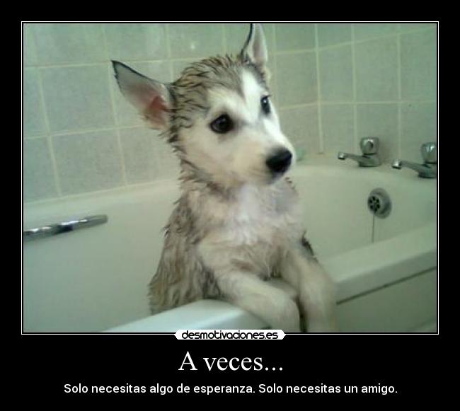 A veces... - Solo necesitas algo de esperanza. Solo necesitas un amigo.
