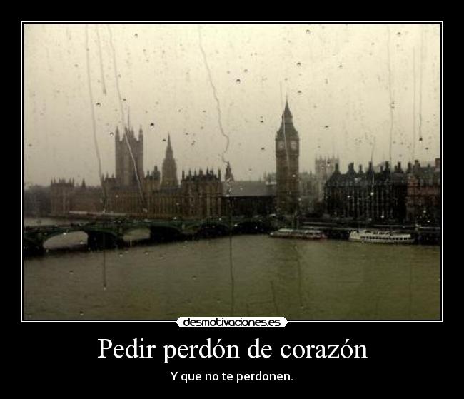 Pedir perdón de corazón -