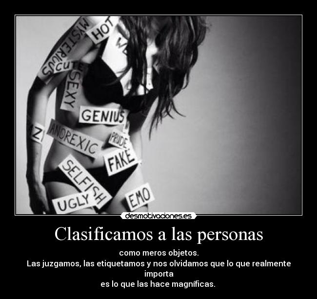 Clasificamos a las personas - 