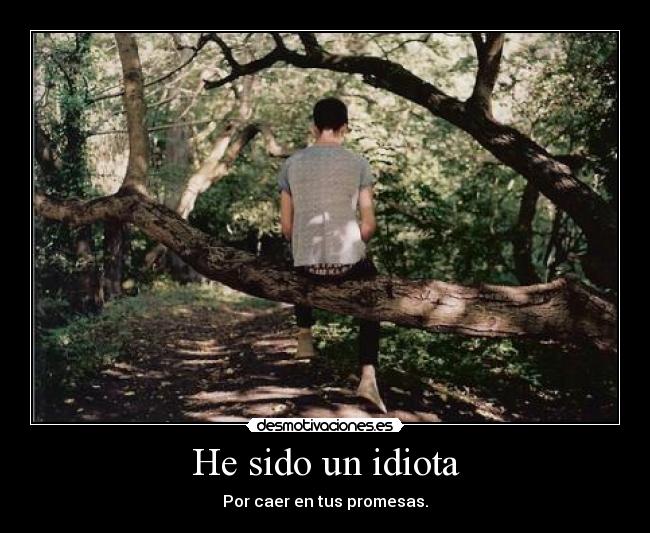 He sido un idiota -