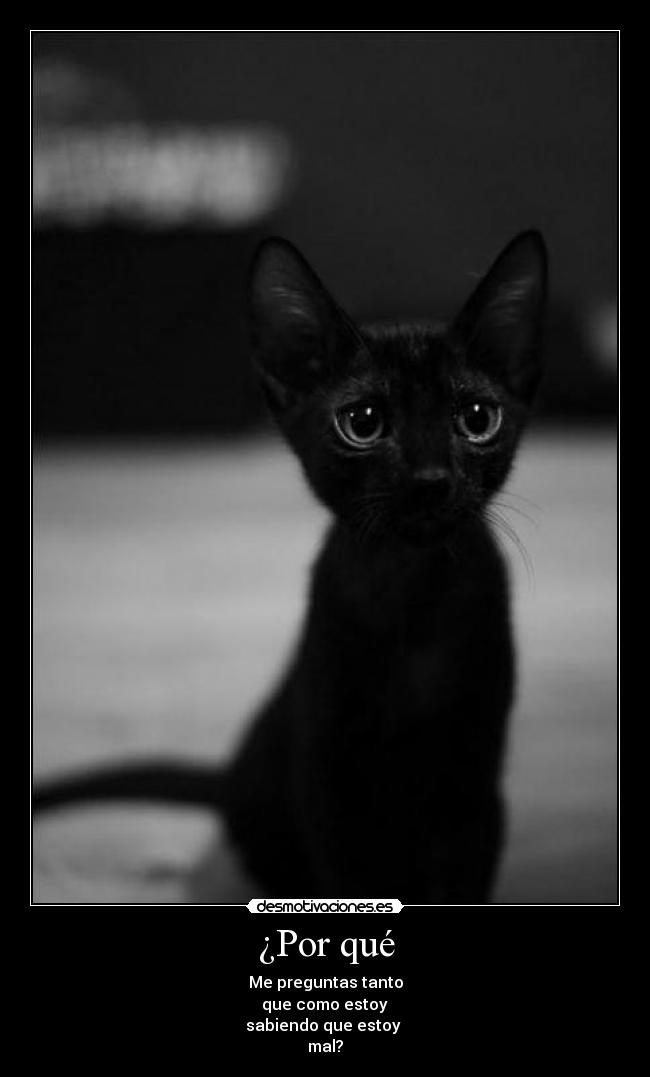 ¿Por qué - Me preguntas tanto
que como estoy
sabiendo que estoy
mal?