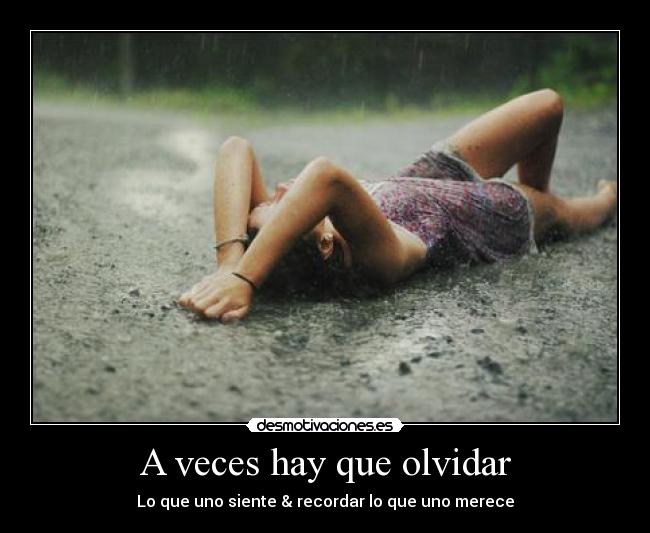 A veces hay que olvidar - 