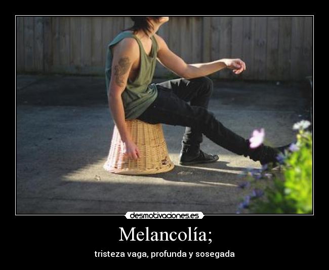 Melancolía; -