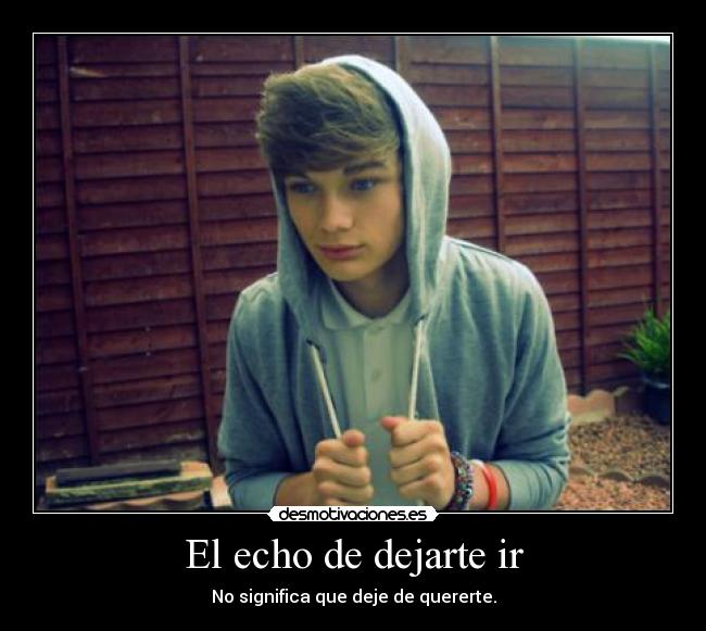 El echo de dejarte ir -