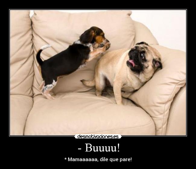 - Buuuu! - * Mamaaaaaa, dile que pare!