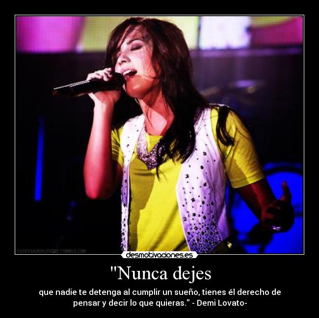 Nunca dejes -