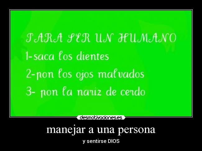 manejar a una persona - 