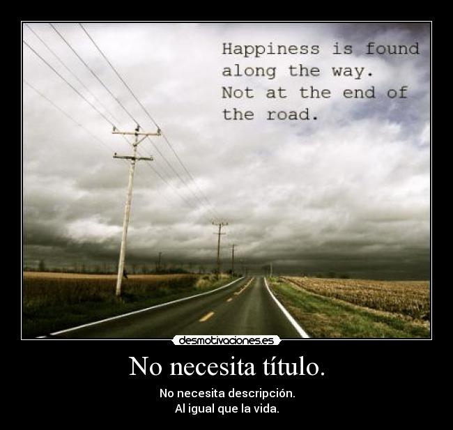 No necesita título. -