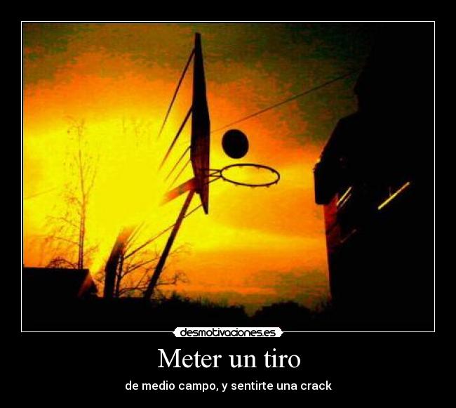 Meter un tiro - de medio campo, y sentirte una crack
