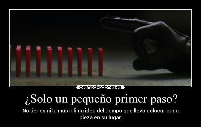 carteles vendetta guante domino efecto mariposa cadena primer paso ficha pieza tiempo organizar desmotivaciones
