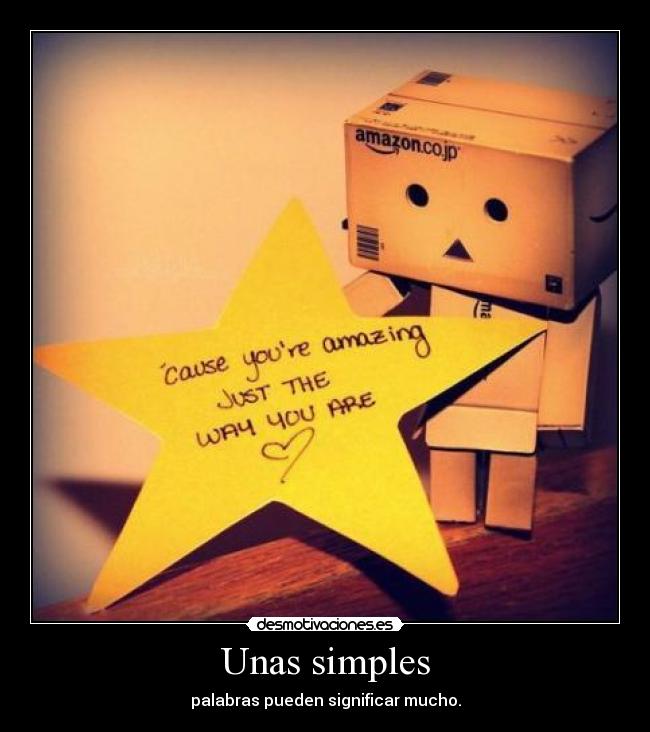 Unas simples - palabras pueden significar mucho.