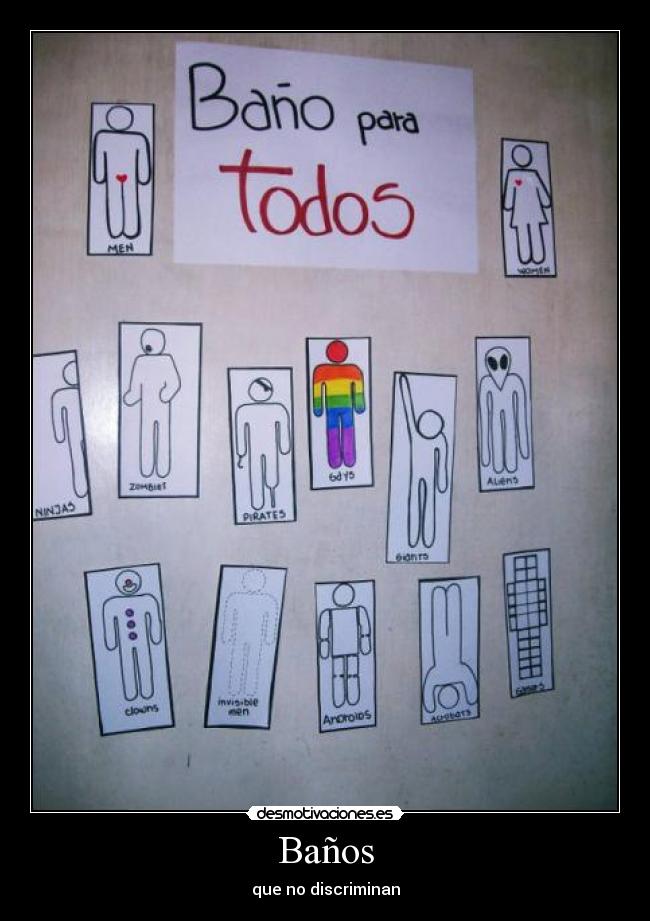 carteles bano discrimina desmotivaciones