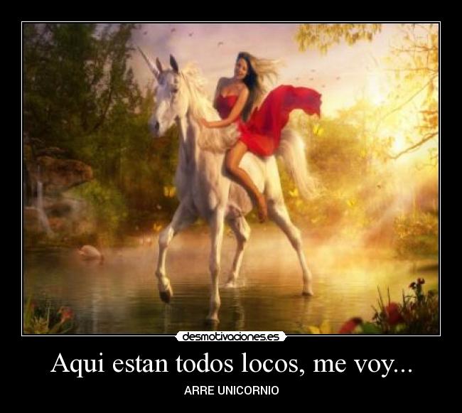 Aqui estan todos locos, me voy... - ARRE UNICORNIO