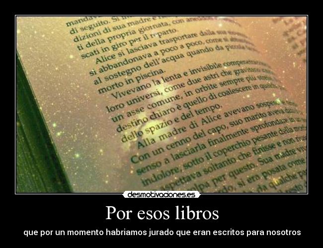 Por esos libros -