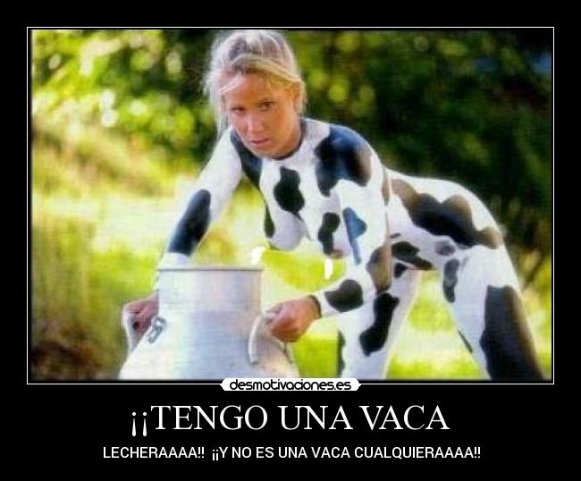 ¡¡TENGO UNA VACA - LECHERAAAA!! ¡¡Y NO ES UNA VACA CUALQUIERAAAA!!