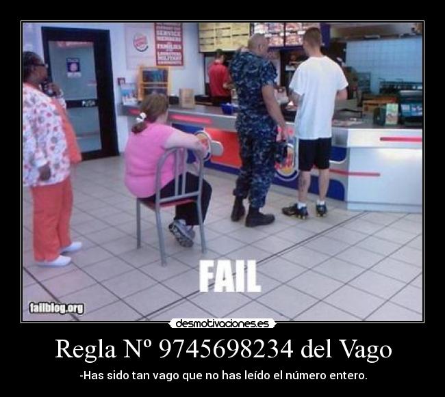 Regla Nº 9745698234 del Vago - 