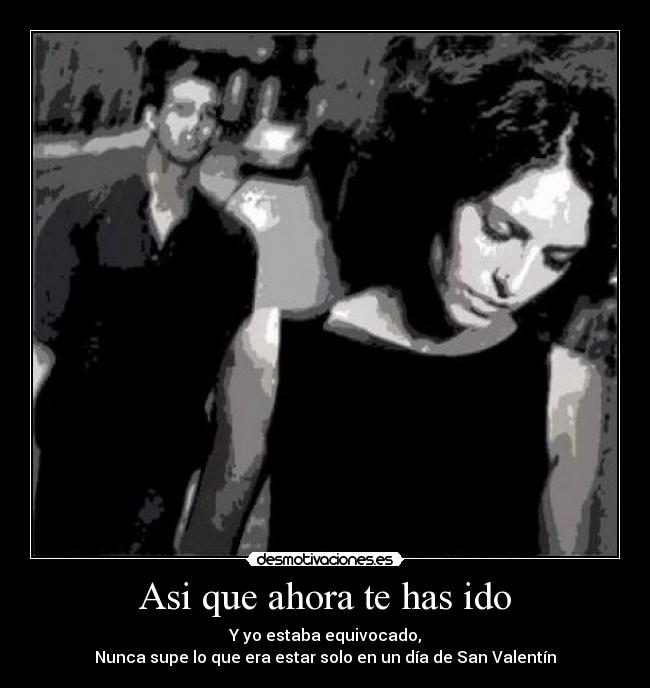 Asi que ahora te has ido -