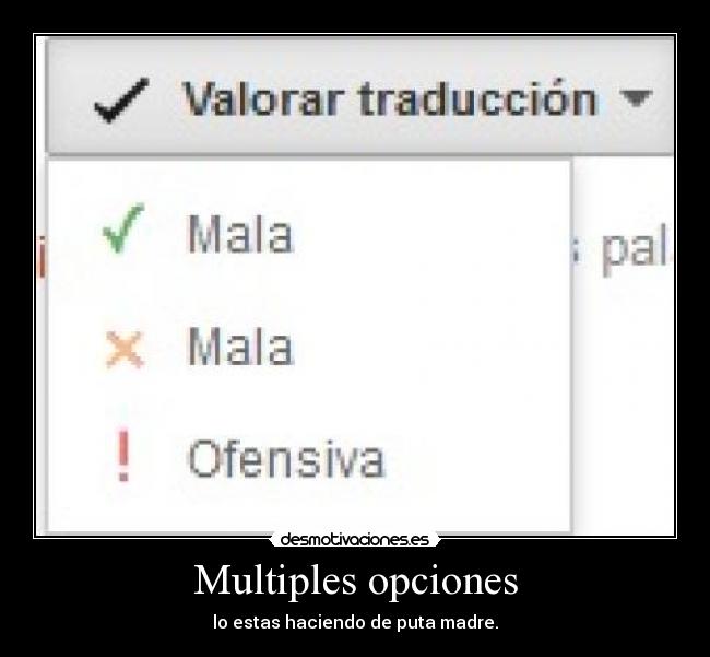 Multiples opciones - 