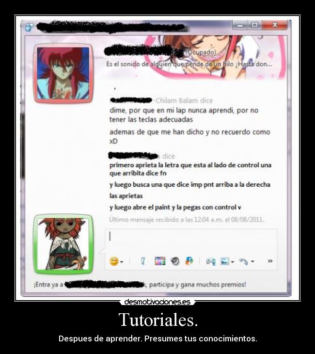 carteles conocimiento tutoriales msn amigos desmotivaciones