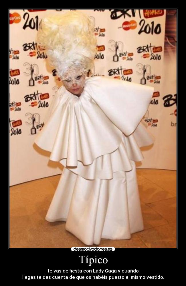 carteles lady gaga vestido fiesta desmotivaciones