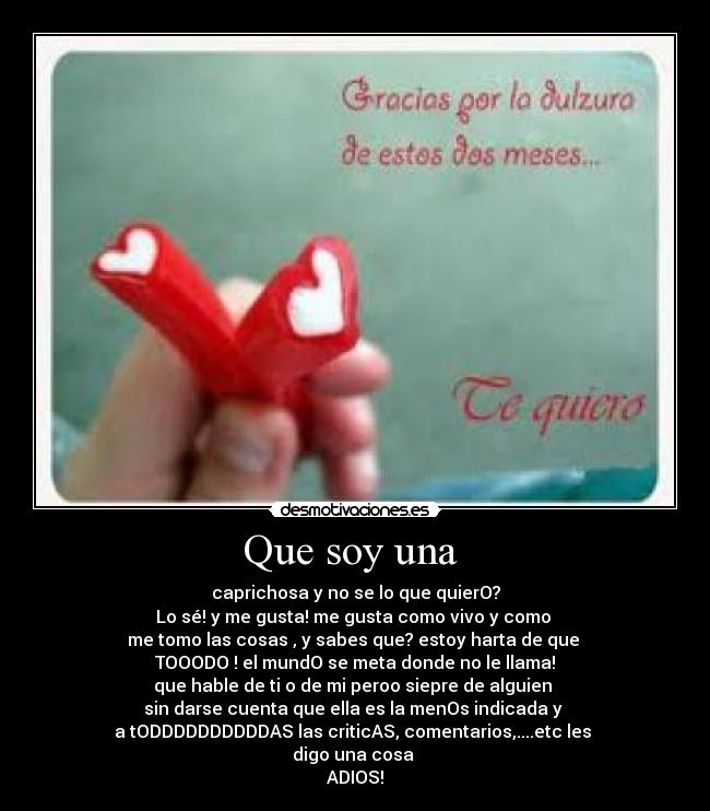 Que soy una -