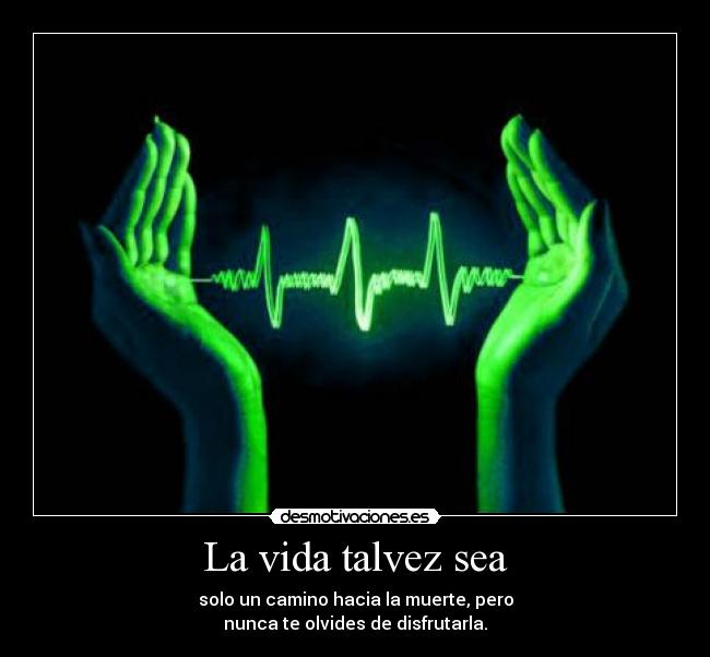 La vida talvez sea -