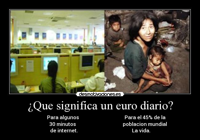 ¿Que significa un euro diario? -