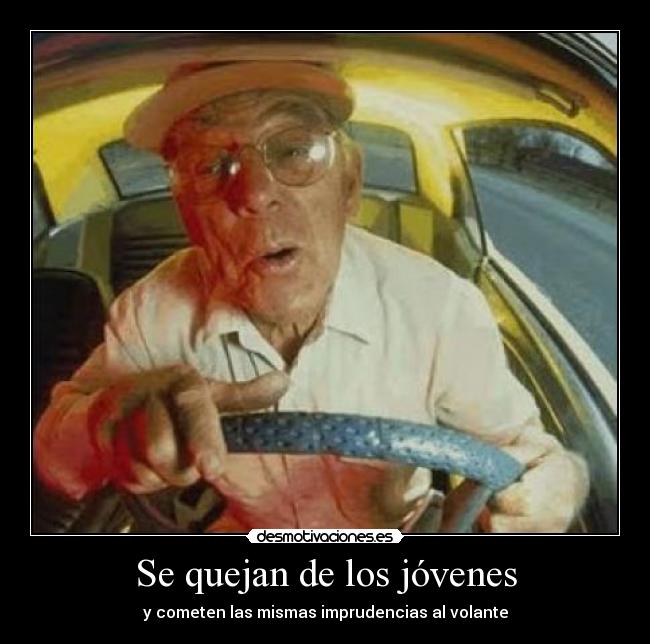 Se quejan de los jóvenes - y cometen las mismas imprudencias al volante