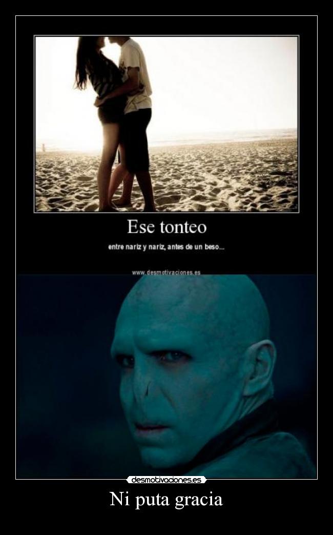 carteles nariz beso voldemort puta gracia jijijijiji desmotivaciones