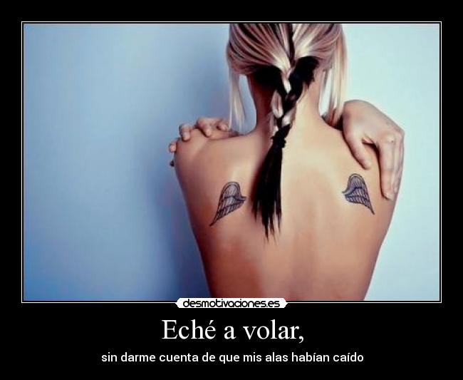 Eché a volar, -
