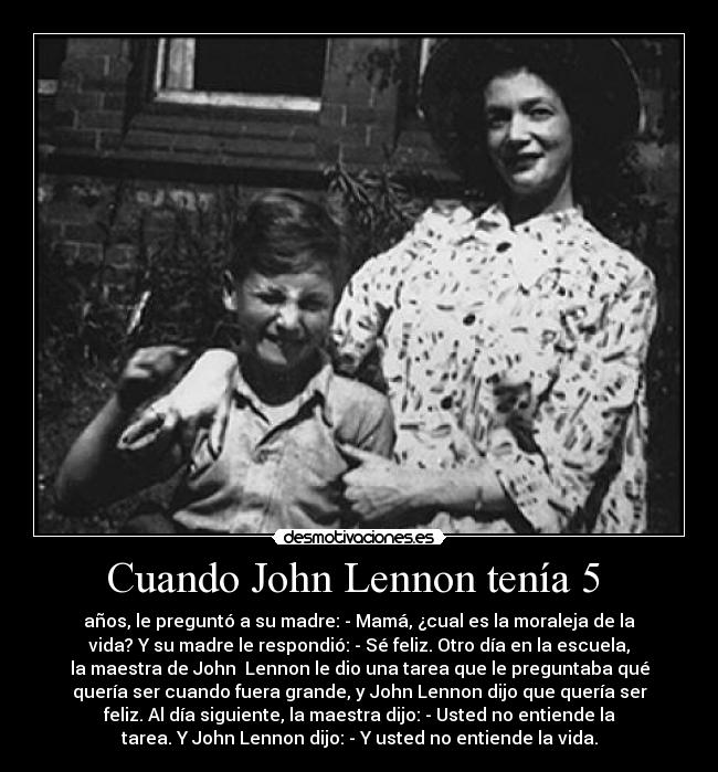 Cuando John Lennon tenía 5  - 