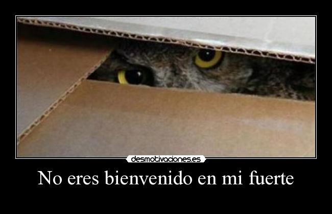 No eres bienvenido en mi fuerte -
