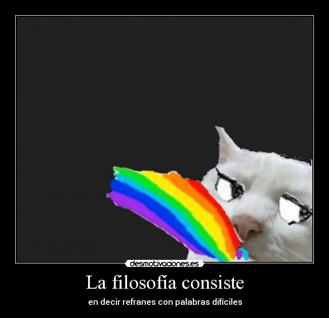 La filosofía consiste -