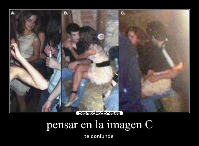 pensar en la imagen C - te confunde