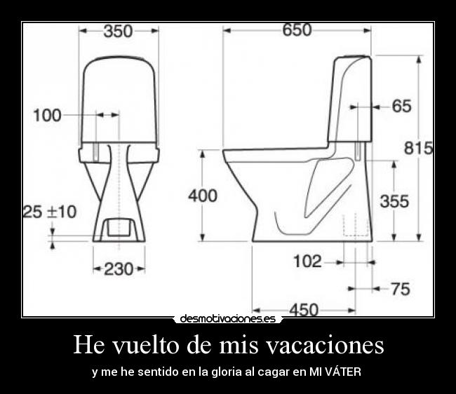 He vuelto de mis vacaciones - y me he sentido en la gloria al cagar en MI VÁTER 
